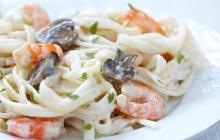 Pasta with shrimp: recipes Pasta with shrimp healthy nutrition